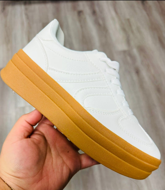 White Come Out On Top Platform Sneakers