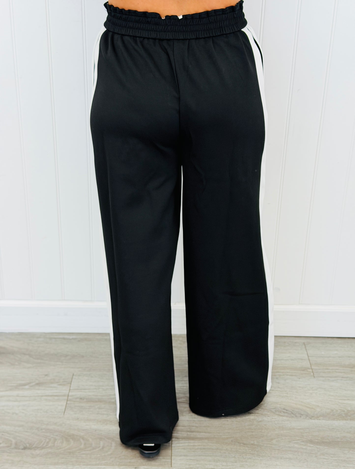 Black Half Zip Sweatshirt & Pants Set (Reg & Plus)