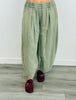 Olive Pleated Balloon Pants (Reg & Plus)