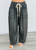 Olive Combo Diamond Pattern Pants (Reg & Plus)