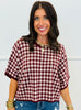 Gingham Short Sleeve Top (Reg.) - 2 Colors