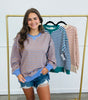 Create Comfort Striped Boxy Sweatshirt (Reg.)-3 Colors
