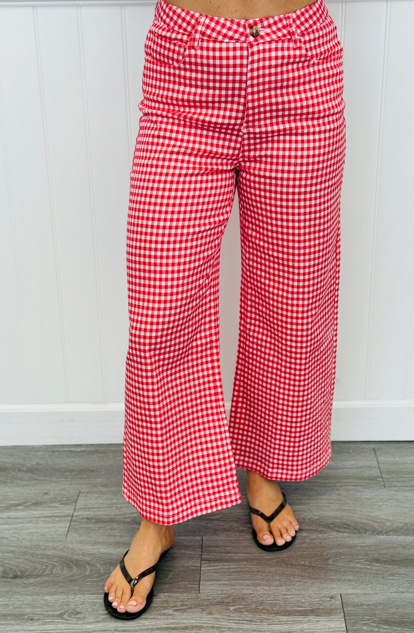 Gingham Straight Leg Pants (Reg.) - 7 Colors
