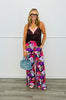 Berry Pink Floral Pocket Pants (Reg & Plus)