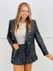 Upscale Black Leather Blazer (Reg)
