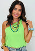 One Shoulder Knot Detail Tank Top (Reg.)-7 Colors
