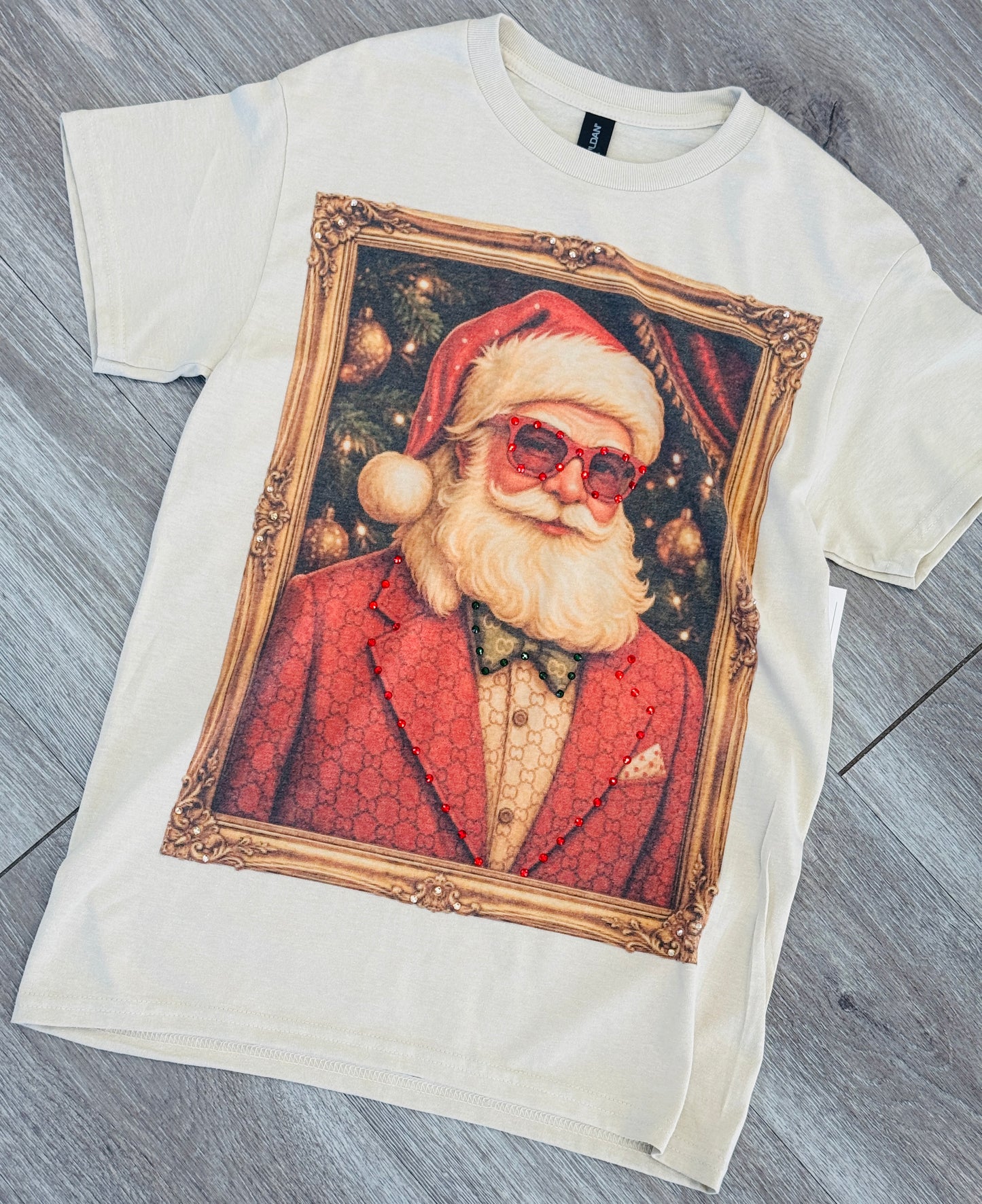 Rhinestone Santa Graphic Tee (Reg. and Plus)