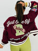 Plum Just One Of Them Days Bomber Jacket (Reg & Plus)
