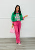Green Oh What Fun Mock Neck Top (Reg. and Plus)