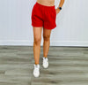 Red Solid Pocket Shorts (Reg)