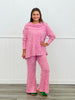 Dear Scarlett Fold Over Collar Detail Top & Pants Set (Reg. and Plus) - 5 Colors