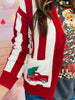 Red Stripe Christmas Truck Sweater Cardigan (Reg.)