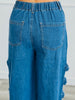 Denim Bow Detailed Side Seam Pants (Reg & Plus)