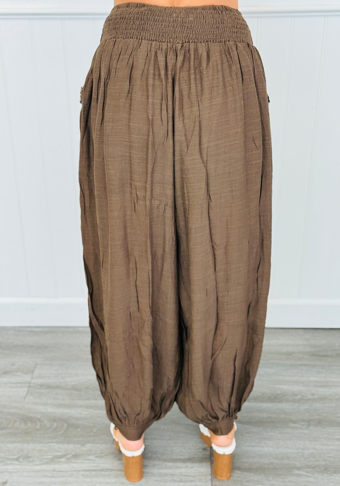 Coffee Elastic Cuff Top & Pant Set (Reg.)