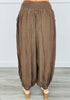 Coffee Elastic Cuff Top & Pant Set (Reg.)