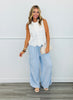 Embroidered Eyelet Sleeveless Blouse (Reg.)-2 Colors
