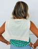 Green Gingham Faux Sweater Sleeveless Top (Reg.)