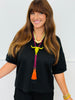Black Butter Soft V-Neck Top (Reg. and Plus)