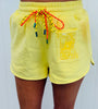 Queen Of Sparkles Yellow Tonal QOS Logo Tie Short (Reg. and Plus)