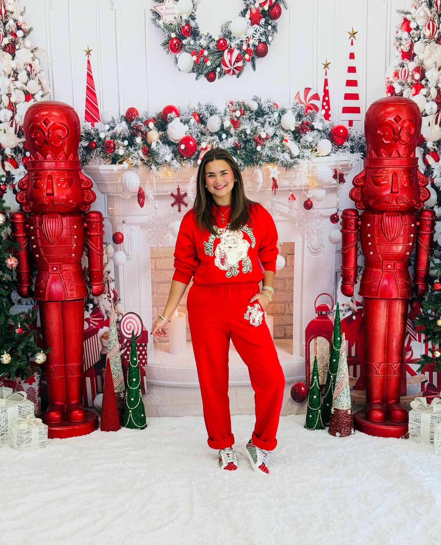 Red Merry Christmas To All Joggers (Reg. and Plus)