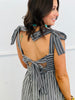 Black Stripe Bows Galore Maxi Dress (Reg.)
