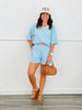 Baby Blue Striped Top & Shorts Set (Reg.)