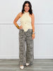Sweater Knit Floral Motif Halter Top (Reg.)-2 Colors