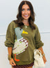 Queen Of Sparkles H Green Plaid Duck Sweatshirt (Reg. and Plus)