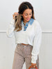 Denim Washed Collar Polo Top (Reg.) - 2 Colors
