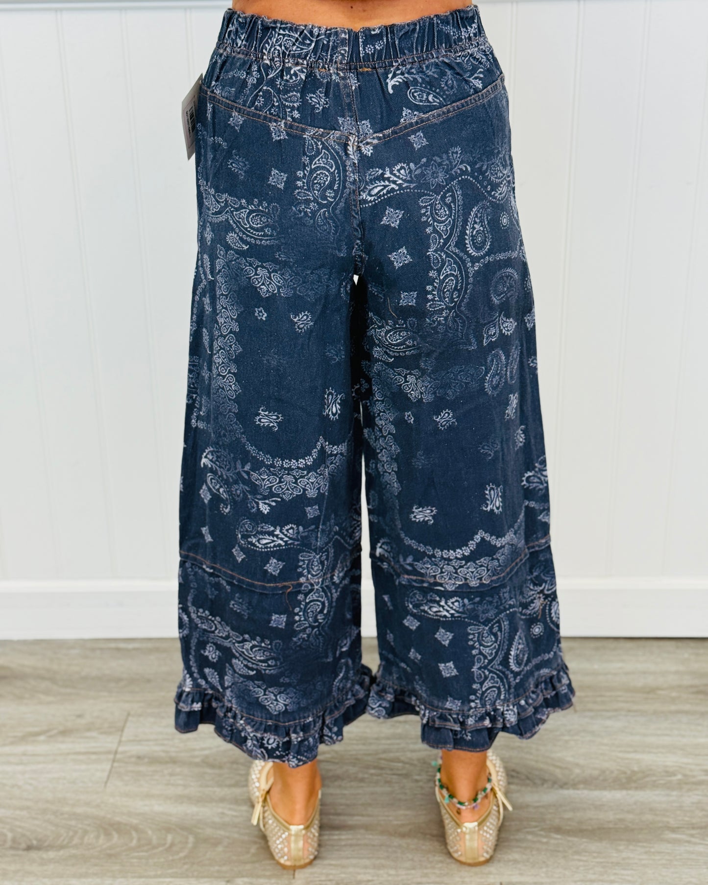 Midnight Bandana Ruffle Hem Pants (Reg.)