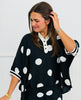 Black/White Polka Dot Top & Pants Set (Reg & Plus)