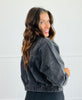 Charcoal Raw & Ribbed Denim Jacket (Reg)