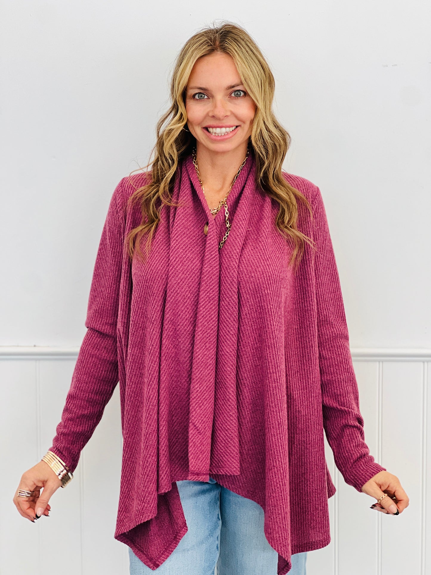 Dear Scarlett Blissful Life 1 Button Cardigan (Reg. and Plus) - 5 Colors
