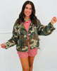 Camo Print Hooded Windbreaker Jacket (Reg.)
