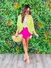 Hot Pink Asymmetrical Mini Skort (Reg.)