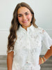 Soft White Floral Lace Shirt (Reg.)