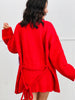 POL Red Textured Wrap Sweater Cardigan (Reg.)