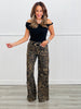 Judy Blue Hear Me Roar Wide Leg Leopard Jeans (Reg. and Plus)