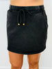 Black Wash Refined Denim Stretch Skort (Reg. and Plus)