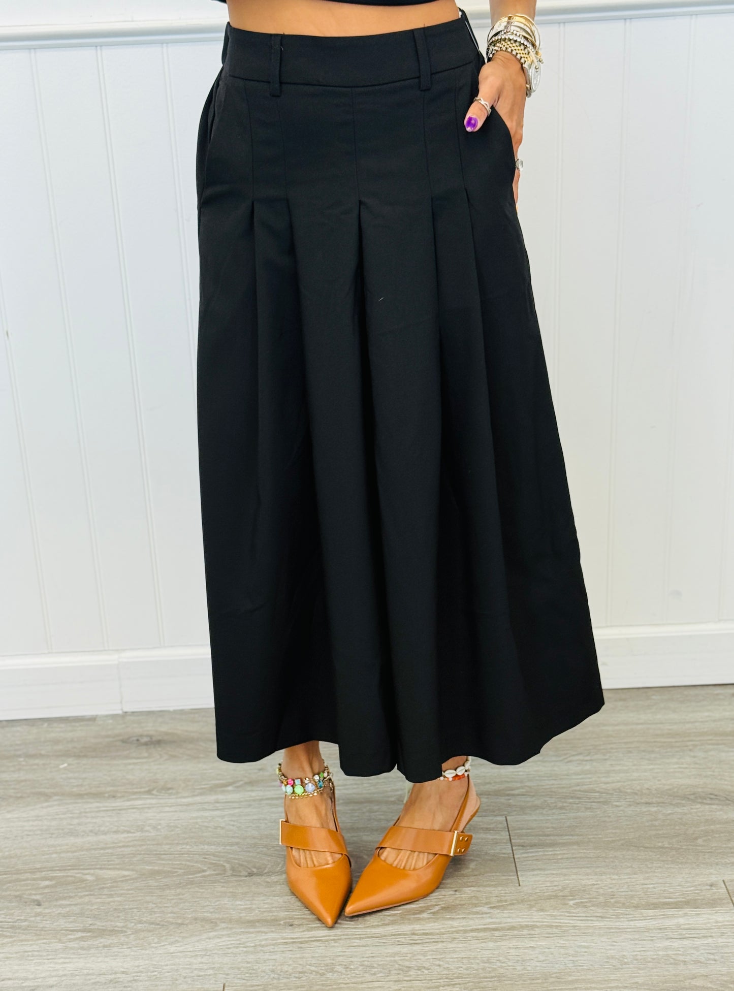Chic Pleated Culotte Pants (Reg & Plus) - 3 Colors