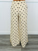 Dark Brown Polka Dot Wide Leg Pants (Reg. and Plus)