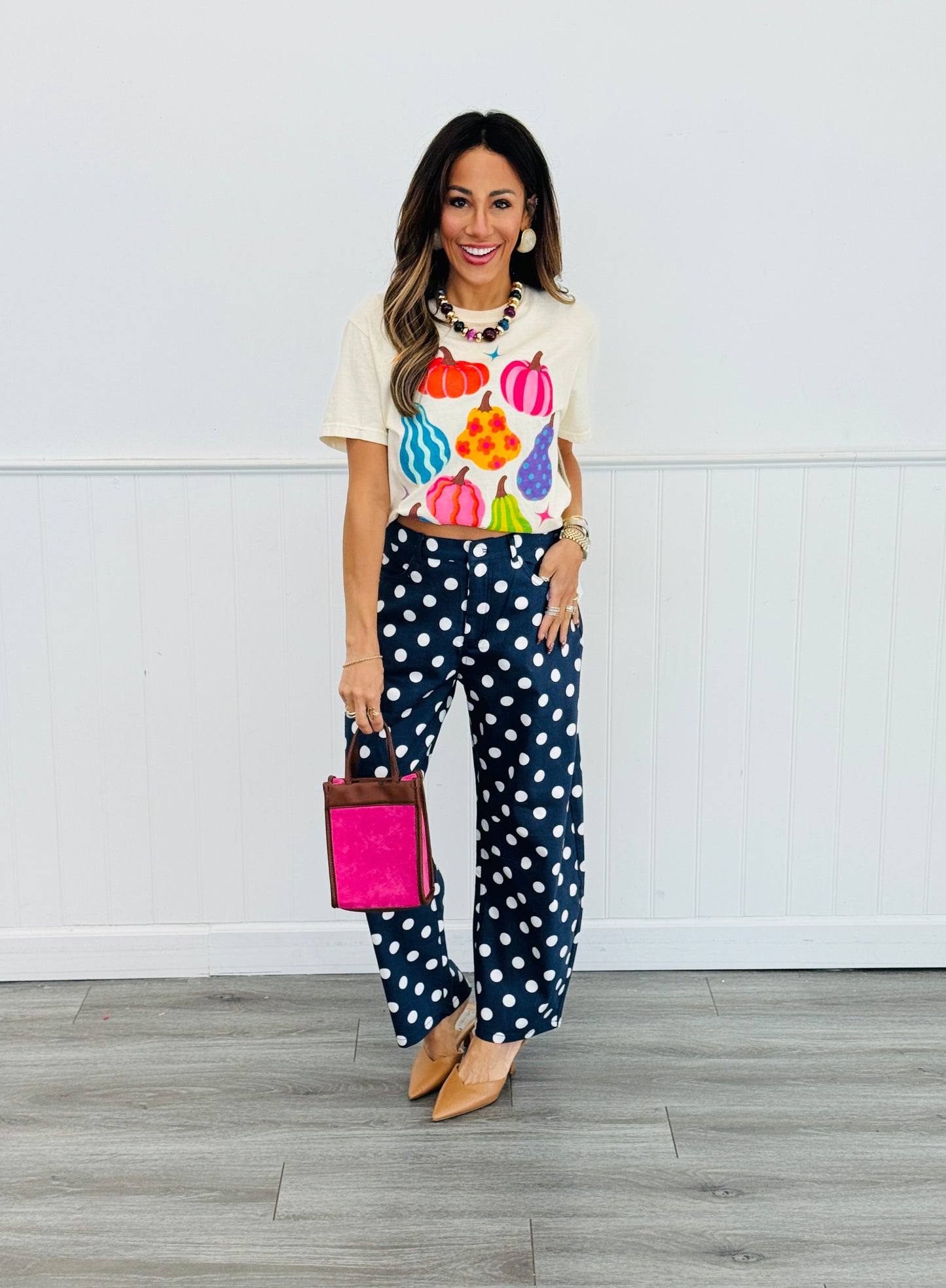 Polka Dot Ankle Pants (Reg & Plus) - 4 Colors