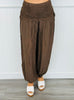 Coffee Elastic Cuff Top & Pant Set (Reg.)