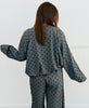 Charcoal Polka Dot Zip Up Bomber Jacket (Reg & Plus)