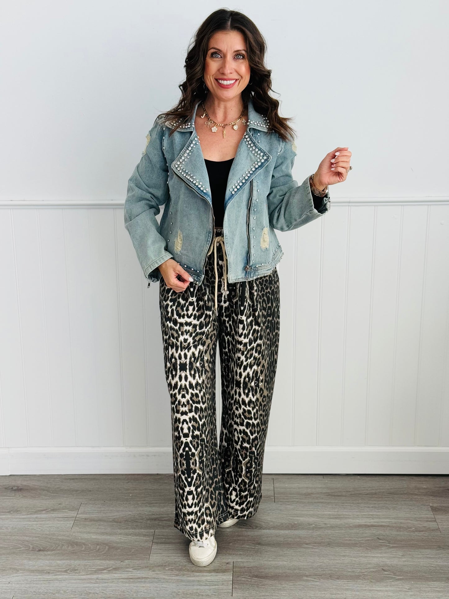 Luxe Leopard Wide Leg Pants (Reg & Plus)