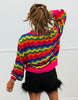 Queen Of Sparkles Rainbow Zig Zag Tiger Sweater (Reg. and Plus)