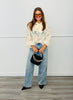 Sheer Lace Tie Neck Blouse (Reg.) - 2 Colors