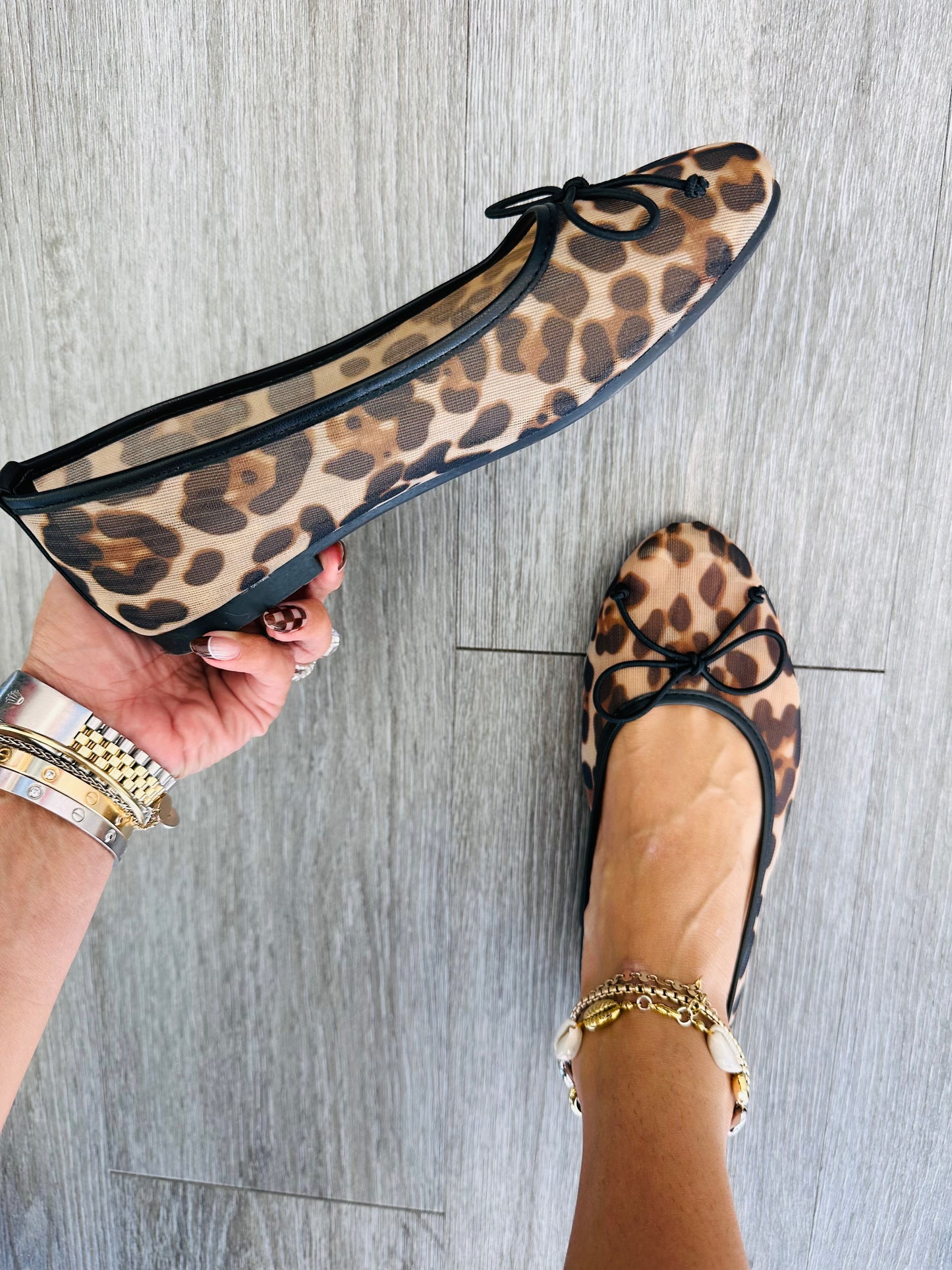 Purr-fect Leopard Mesh Ballet Flats