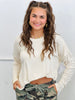 Curved Hem Long Sleeve Top (Reg.)-5 Colors