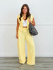 Yellow Sleeveless Zip Up Top & Pants Set (Reg.)